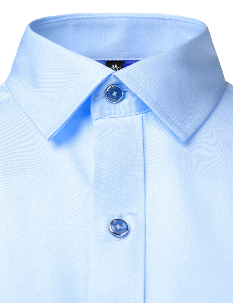 Sky Blue Men's Bamboo Fiber Dress Shirt 