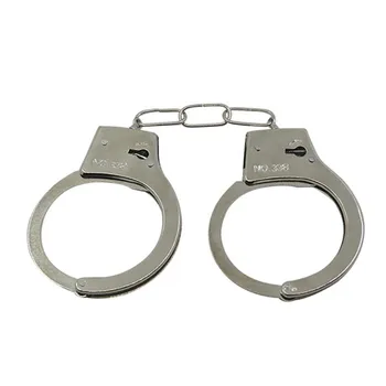 

Boy Funny Prank Police Role Cosplay Tools Kids Toys Silver Metal Handcuffs With Keys Cosplay Tools Police Toy For Children