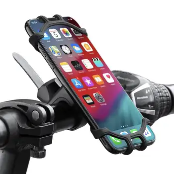

High Quality Silicone Bicycle Phone Holder For iPhone Universal Motorcycle Bike Stand GPS Bracket For 4.0-6.3inch Mobile Phone