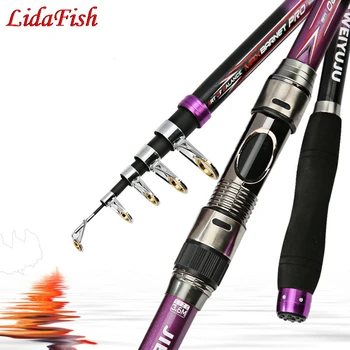 

Fishing Rod Telescopic spinning rods 2.1m/2.4m/2.7m/3.0m/3.6m Superhard for Fresh Salt Water