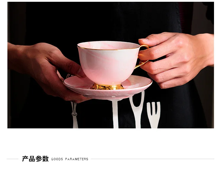 LEKOCH благодарности и отзывы, скандинавский Простой Мраморный Узор, керамическая кофейная чашка и блюдце, набор, британская послеобеденная чайная чашка