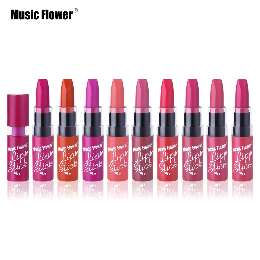 

Music Flower Colorful Velvet Matte Lipstick Waterproof Long-lasting Nutritious Makeup Smooth Rotate Lip Stick Nude Lips Cosmetic
