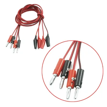 

2 sets 1M Double-end Alligator Clips Test Lead Jumper Wire Head alligator clip wire test line 2 sets