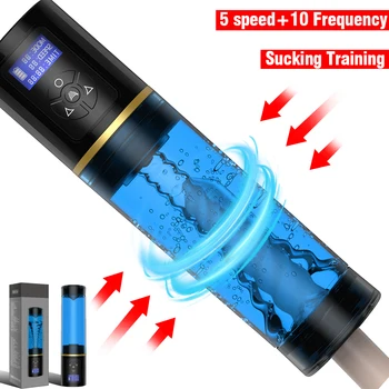 Water Bath Electric Penis Pump Sex Toy For Men Penis Extender Vacuum Pump Enlargement Enhancer Delay Training With Spa Adult toy 1