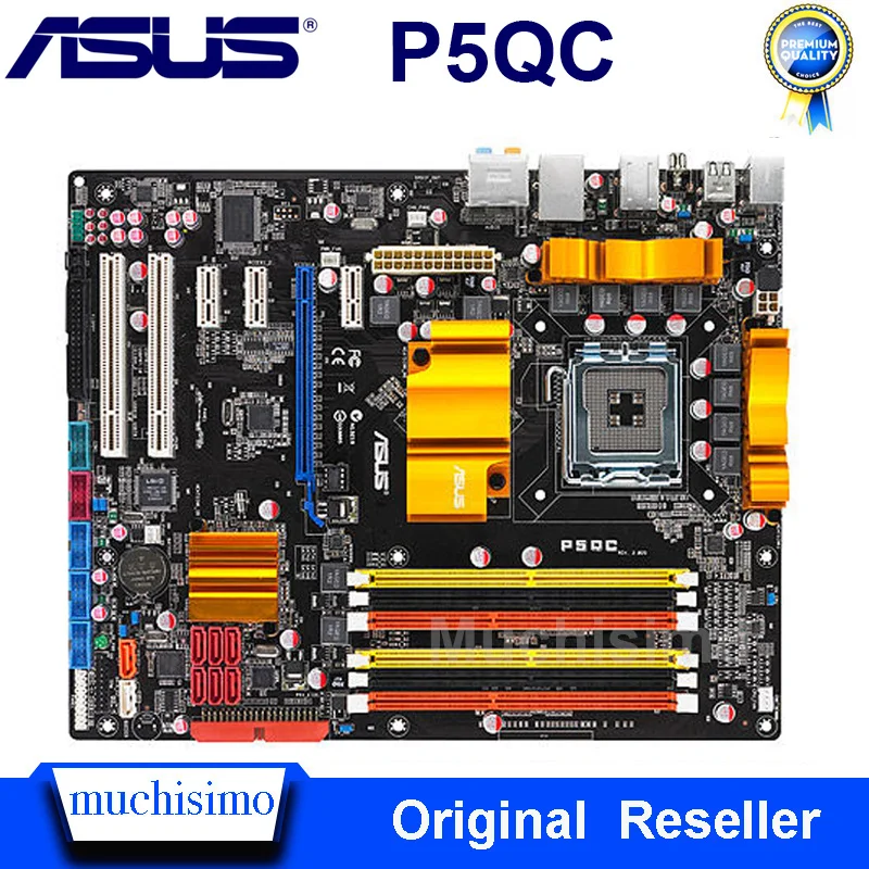 Материнская плата LGA 775 для ASUS P5QC настольного ПК Intel P45 DDR2/DDR3 системная PCI-E X16