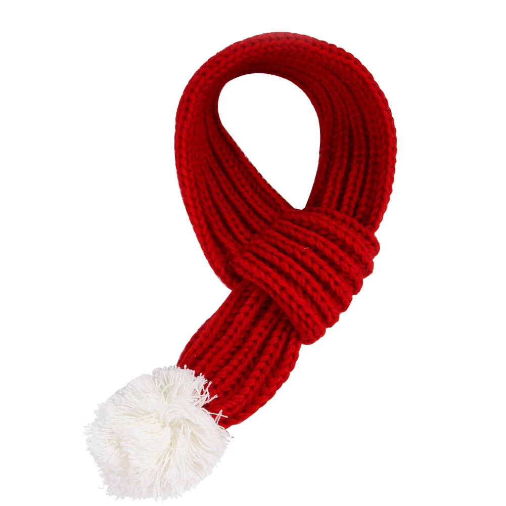 Decoration Supplies Winter Neck Thickened Gift Soft Warm Party Knitting Grooming Accessories Home Pet Christmas Scarf Dog Cat