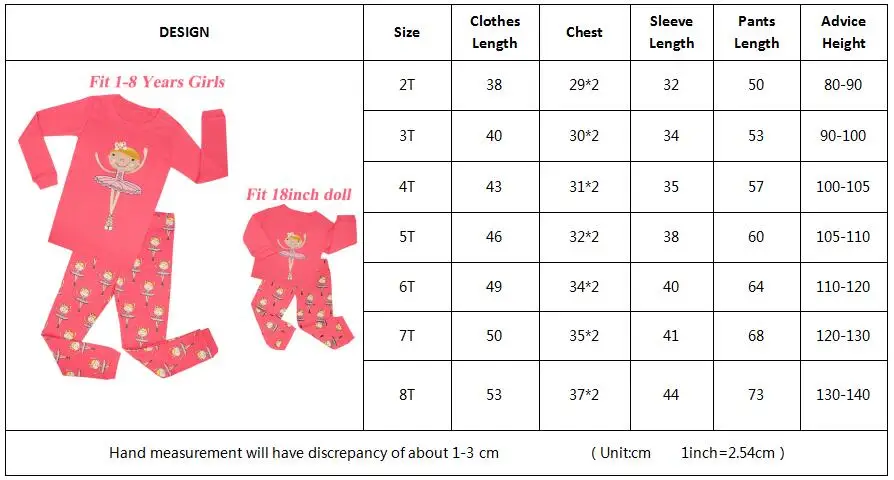 Одинаковая кукольная пижама для девочек и 18 дюймов Пижама для танцев r girl Infantil балетная танцевальная Пижама Кукла Детская Пижама