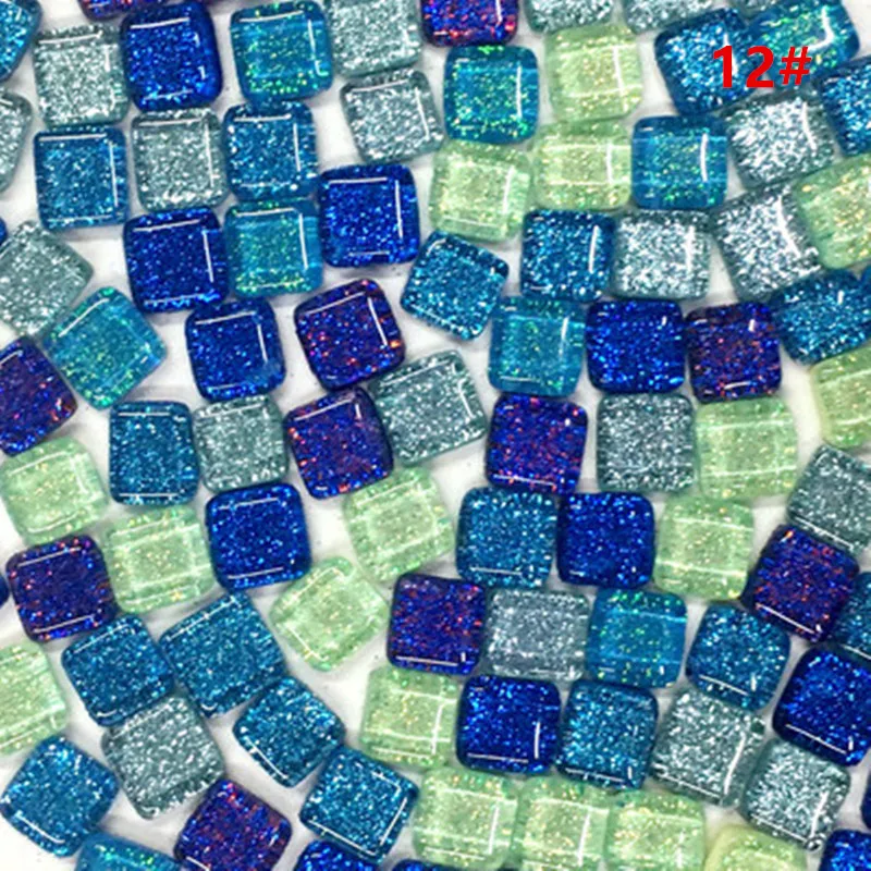 120g Shiny Creative Glass Mosaic Tiles Wall Crafts Various Mixes Optic Drops YLM9961 - Цвет: Pattern 12