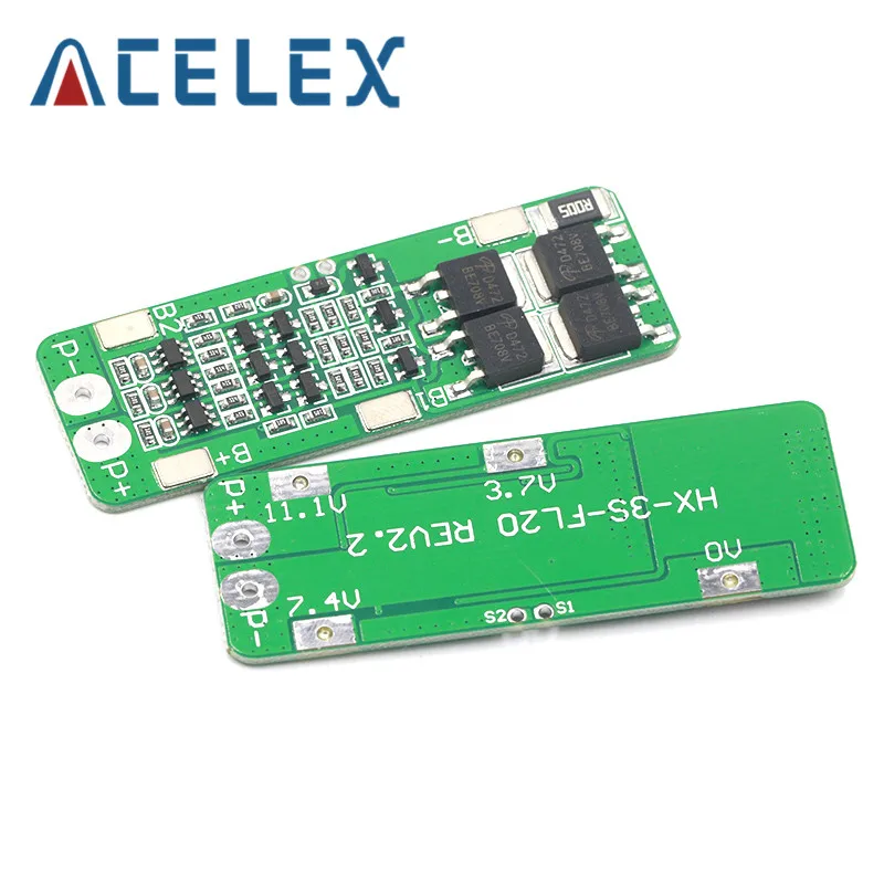 3S 20A литий ионный аккумулятор 18650 зарядное устройство PCB плата защиты BMS 12 6 V Cell 59x20x3