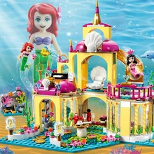 Princess Ariel Building Blocks Action Elsa Figures Lepining Friends House Hotel Heartlake Hospital City Toys for Children Girls