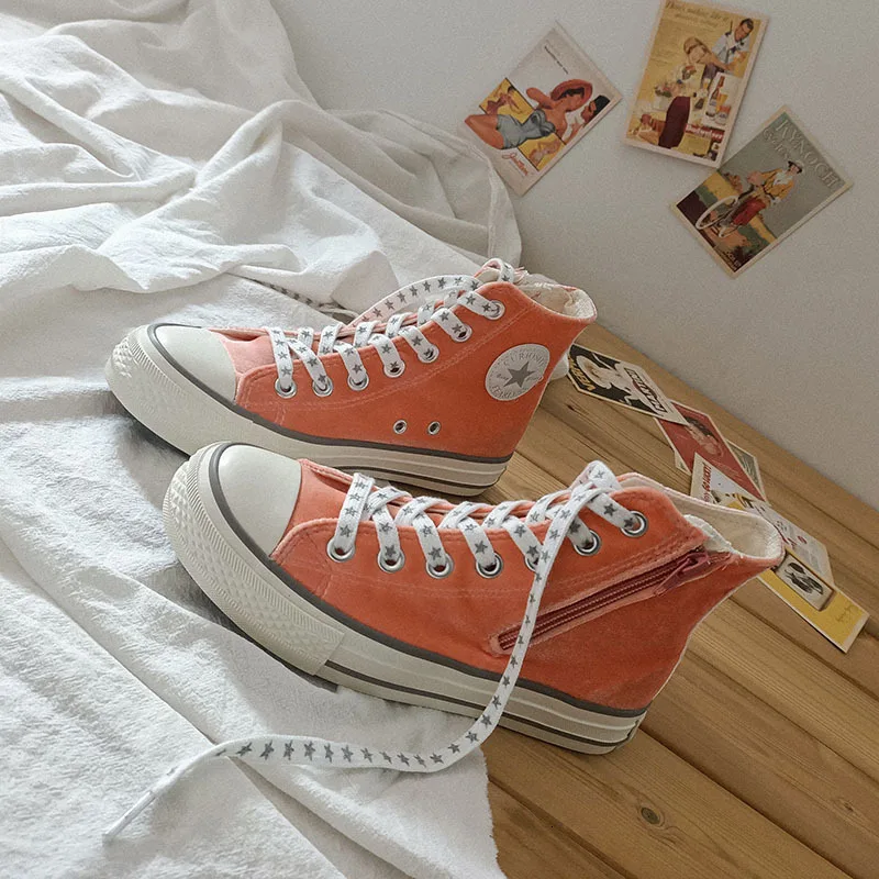 

2019 Autumn Women's Shoes Leisure Time Leisure Time Shoes High Help Flat Bottom Motion Single Shoe Woman Sneakers Women