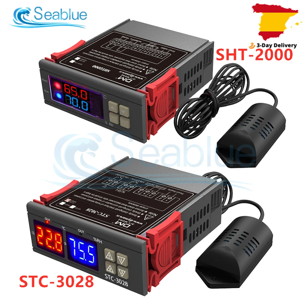 STC-3028 SHT2000 Температура регулятор влажности Домашних Холодильников термостат