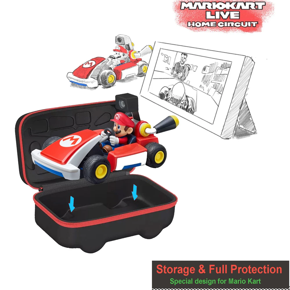 Funda de Mario Kart Live para Nintendo Switch, carcasa dura impermeable,  Protector, bolsa de almacenamiento para accesorios de Nintendo Switch|Bolsas|  - AliExpress
