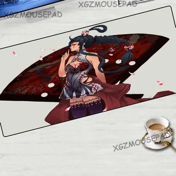

XGZ Anime Large Mouse Pad Black Lock Edge Sexy Sister Computer Desk Mat Noble Girl Fan Sakura Rubber Stripe Non-slip 90x40