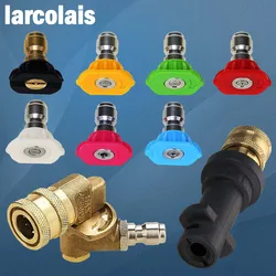 Pressure Washer Gun Adapter for Karcher K Series to 1/4'' Quick Connect Fitting with Power Washer Spray Nozzle Tips Pressure Washer Gun Adapter for Karcher K Series to 1/4'' Quick Connect Fitting with Power Washer Spray Nozzle Tips