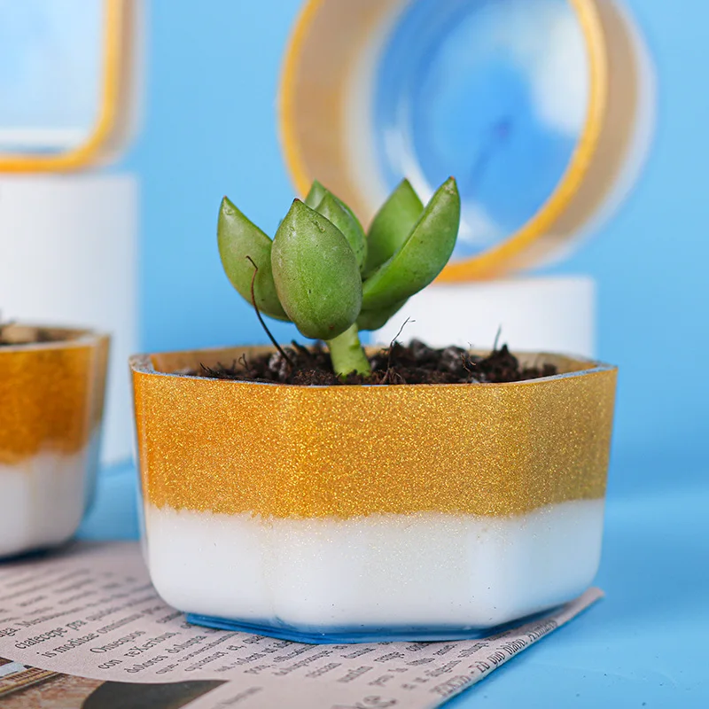 Succulent Plant Pot DIY Silicone Resin Molds