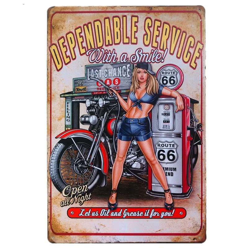 Черный Pin up Sexy Lady оловянные вывески художественный настенный плакат для декора паб кафе бар вечерние гаражные автомастерские металлические настенные плакаты винтажный домашний декор - Цвет: Черный