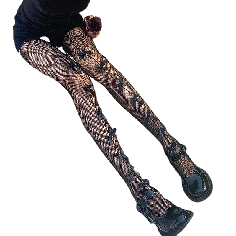 Snake Tights Women Black Anime Pantyhose KT Cat Pattern Fishnet Stockings Sexy Harajuku Hosiery Nylon Women's Lolita G Tights