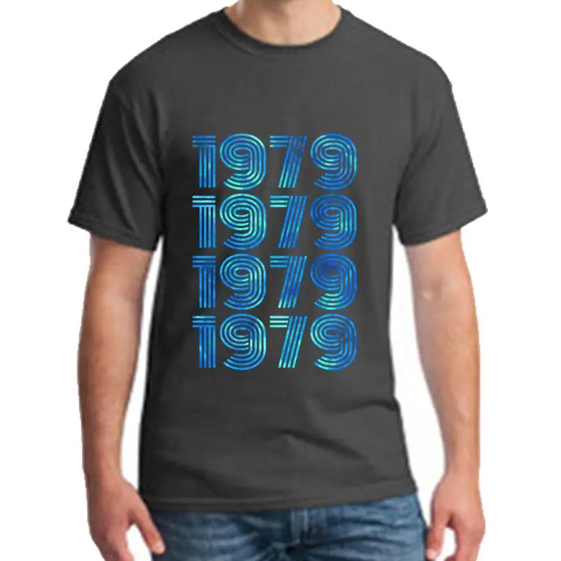 

Design 40th Birthday Gift 1979 Retro Shirt Classic Style tshirt for men cool Casual Leisure mens t-shirts O Neck HipHop Tops