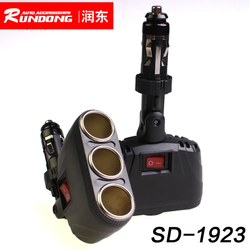 

Shunwei with Separate Switch One in Three Car Mounted Charger 120w Triple Car Cigarette Lighter Sd-19