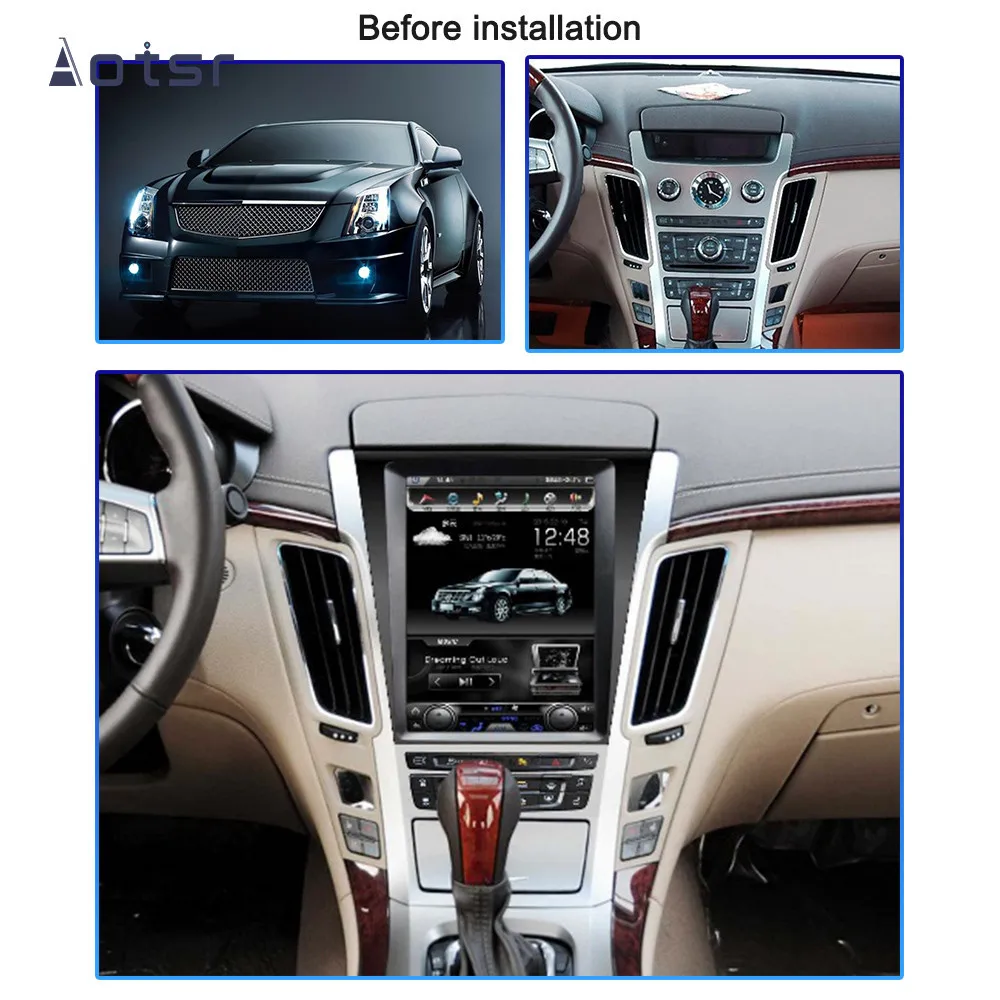 Android 8,1 Tesla стиль gps навигация для Cadillac CTS 2007 2008-2012 Авто Радио стерео Мультимедиа Плеер головное записывающее устройство