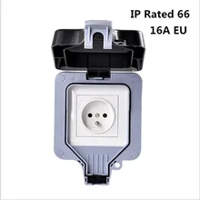 Герметичная электрическая штепсельная розетка Водонепроницаемая наружная настенная розетка IP66 16A