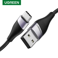 Ugreen USB C кабель для samsung Galaxy S10 S9 S8 Plus Note9 Быстрая зарядка для мобильного телефона type-C кабель для Xiaomi Mi8 USB-C USB шнур