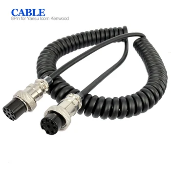 

Brand New And High Quality 8 Pin Microphone Extension Cable Fits For Yaesu Kenwood Icom Walkie Talkie