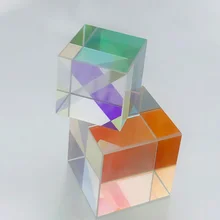 Оптическая призма, Радужный стеклянный экспериментальный проектор, принцип разделения, ледяной светильник, куб для шестигранных ярких кубических 10*10*10 мм