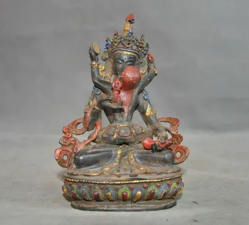 

wedding decoration 6" Tibet Buddhism bronze Hevajra Mandkesvara HAPPY Budda Yab-Yum Buddha statue