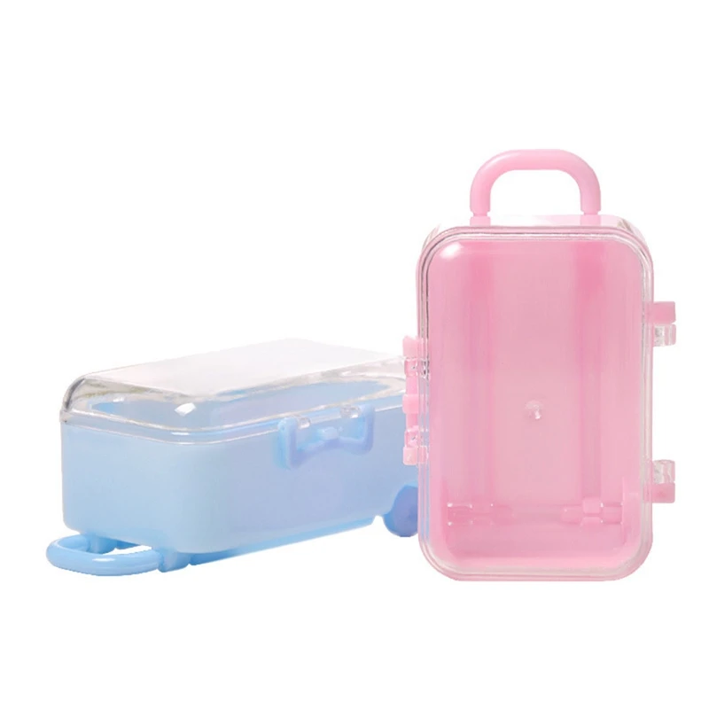 

1PC 2019 Wedding Luggage Box Supplies Doll New Creative Plastic Candy Boxes Doll Toy Travel Case Cute Birthday Gift