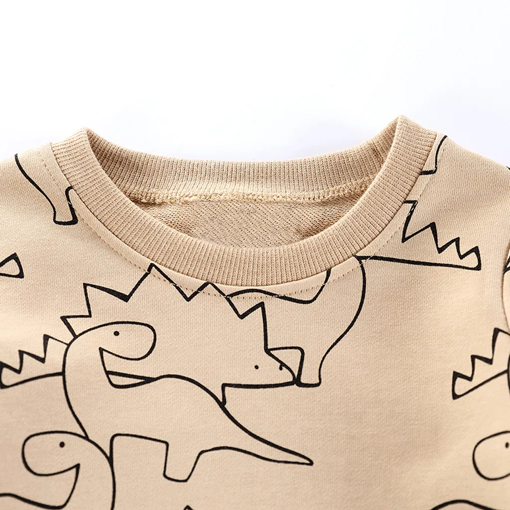 Toddler Kids Baby Boy Girl Dinosaur Cartoon Pajamas Tops Sleepwear Pants Clothes Spring Children Pajamas Set Baby Nightwear