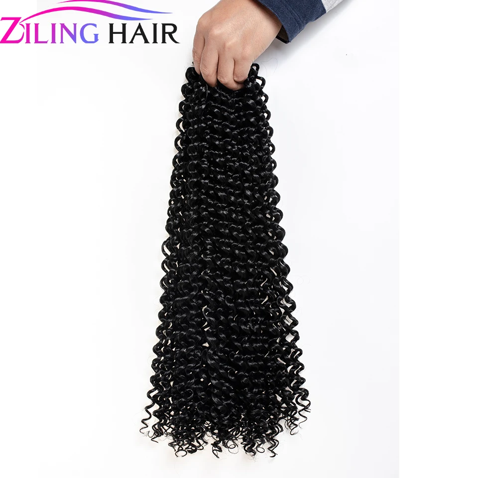 synthetic ombre water wave african style curls crochet bulk braiding hair extension tress passion twist strand braid hair