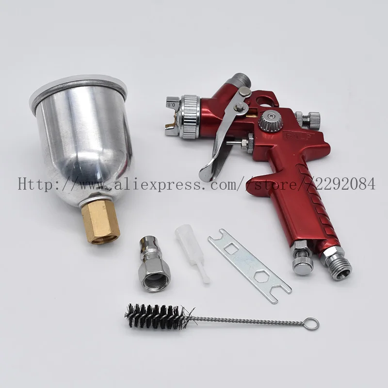 

Professional airbrush manual spray gun air spray gun 0.8mm 150CC metal pot gravity spray gun with accessories