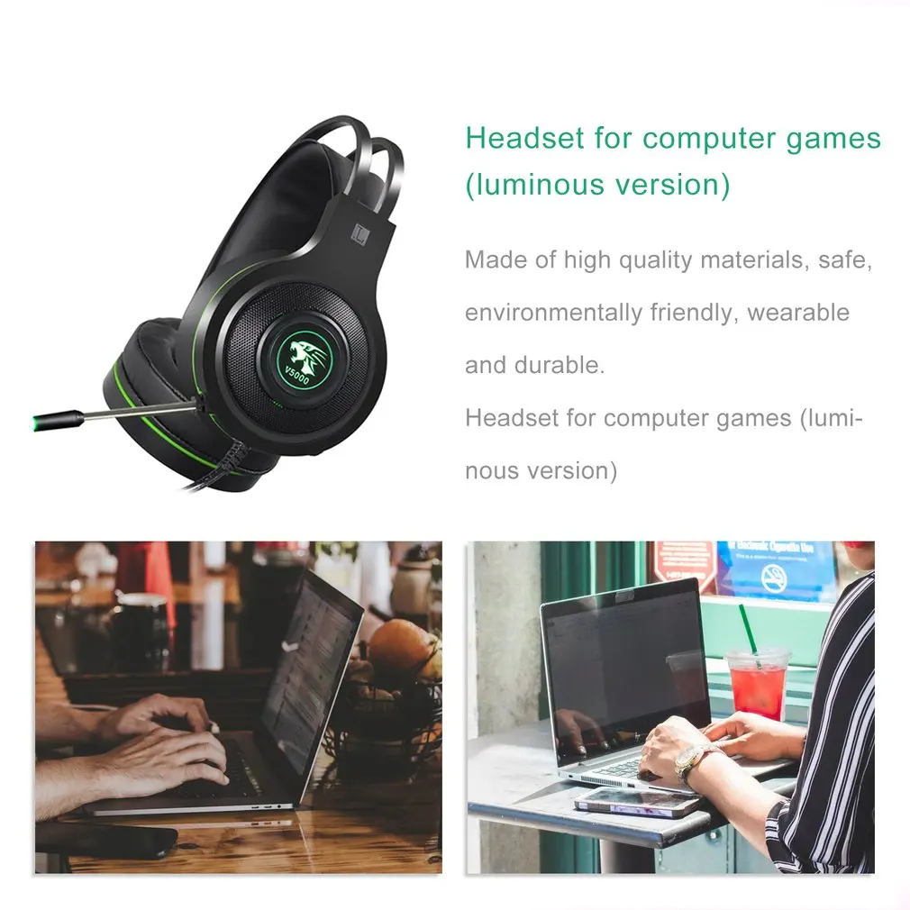Headphone With 7 1 RGB USB 3 5mm Wired Gaming Headset For PC Gaming Headphones