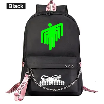 

J5407 Fashion Music Idol POP Billie Eilish Chain Children Girl School bag Teenagers Student Schoolbags Men Women Lady Backpack
