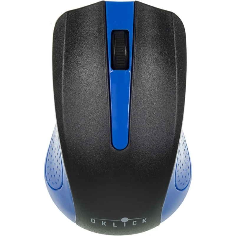 Мышь Oklick 485MW черный/синий оптическая(1200dpi) беспроводная USB(2but