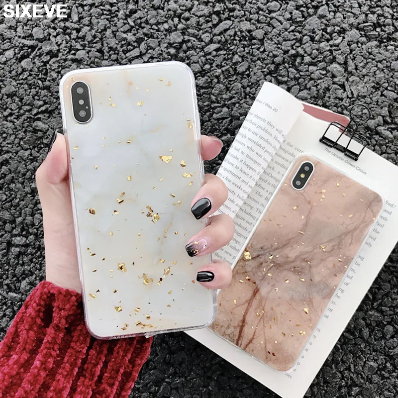 

Luxury Ultra thin Soft Silicone Phone Case For iPhone X 10 XR XS Max Glitter Marble Cases For iPhone 8 7 6 6S Plus Mobile Cover
