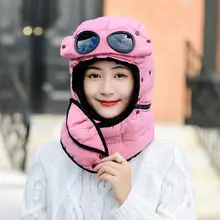 Зимняя ветрозащитная Лыжная Кепка унисекс для езды на велосипеде, ветрозащитная Лыжная Кепка с защитой от ушек, толстая ветрозащитная теплая хлопковая кепка 20O29