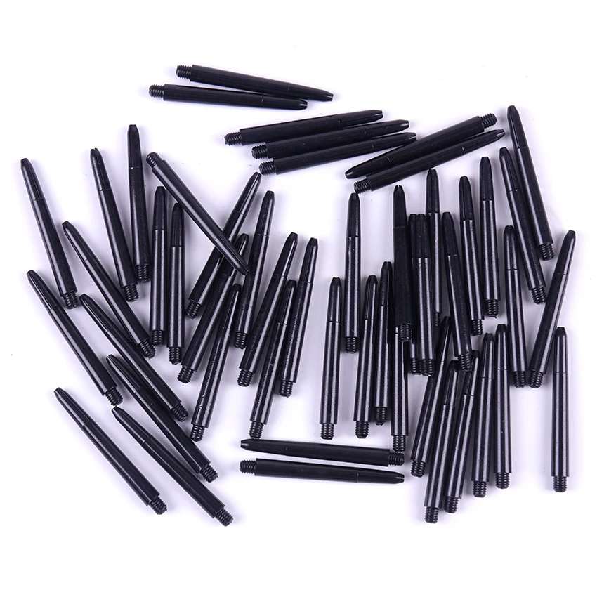 50 unids/pack de Nylon dardos ejes 2BA hilo negro de dardo plásticas de tallos estándar de accesorios 2BA rosca de tornillo de reemplazo