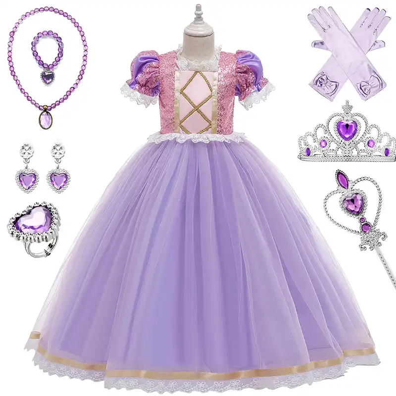 2021 Girl Elsa Anna Dress Candy Costumes Kids Party vestidos Baby Girl