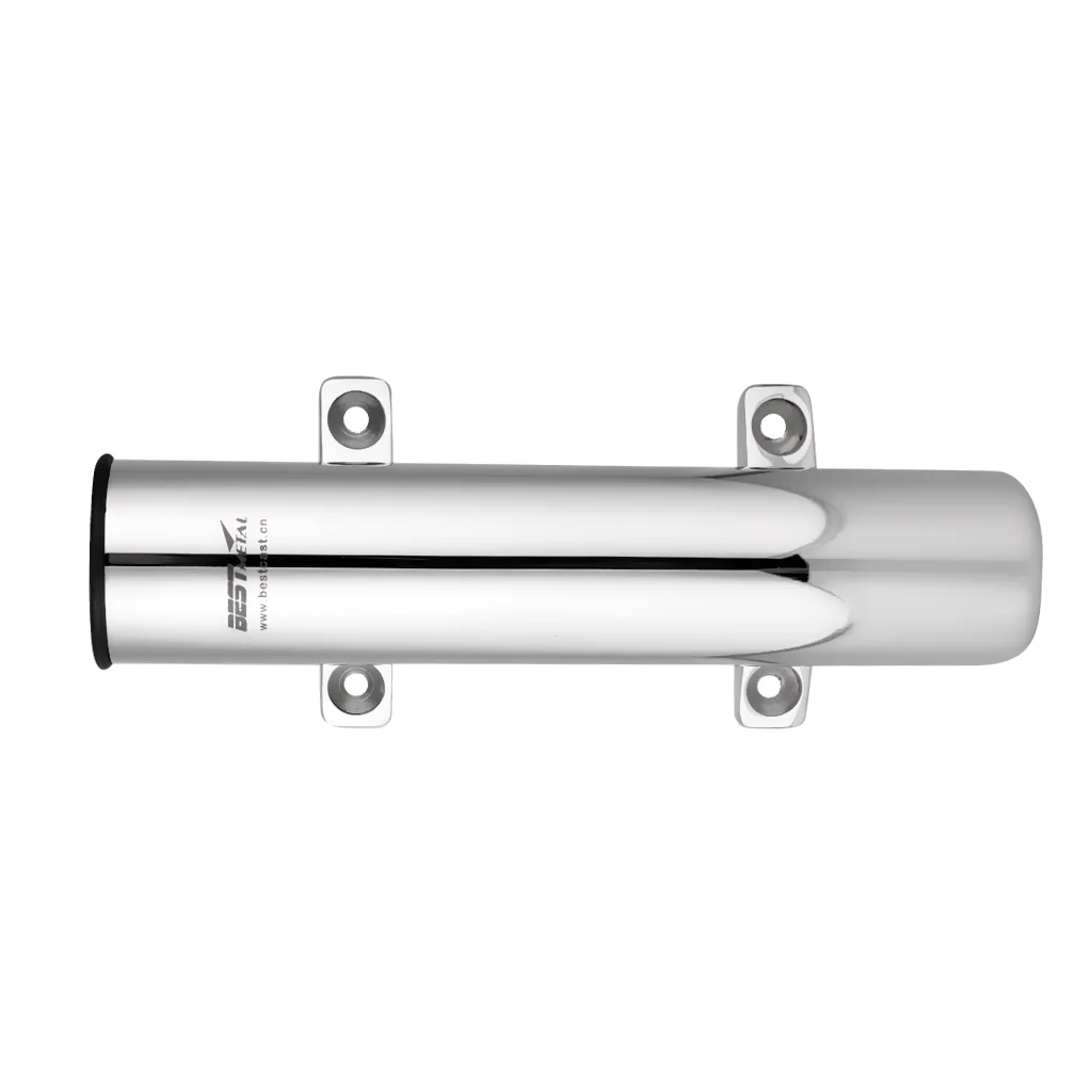 2 Pieces / Set Deluxe Stainless Marine Boat Fishing Rod Pole Holder Side Mount Rest Rack Bracket with Black Insert Accessories