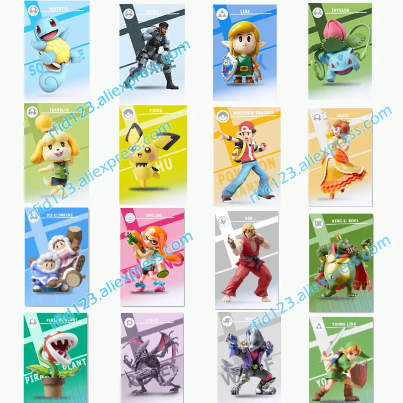 Новинка Amiibo Card Link Snake Ivysaur Squirtle для Super Smash Bro. Серия