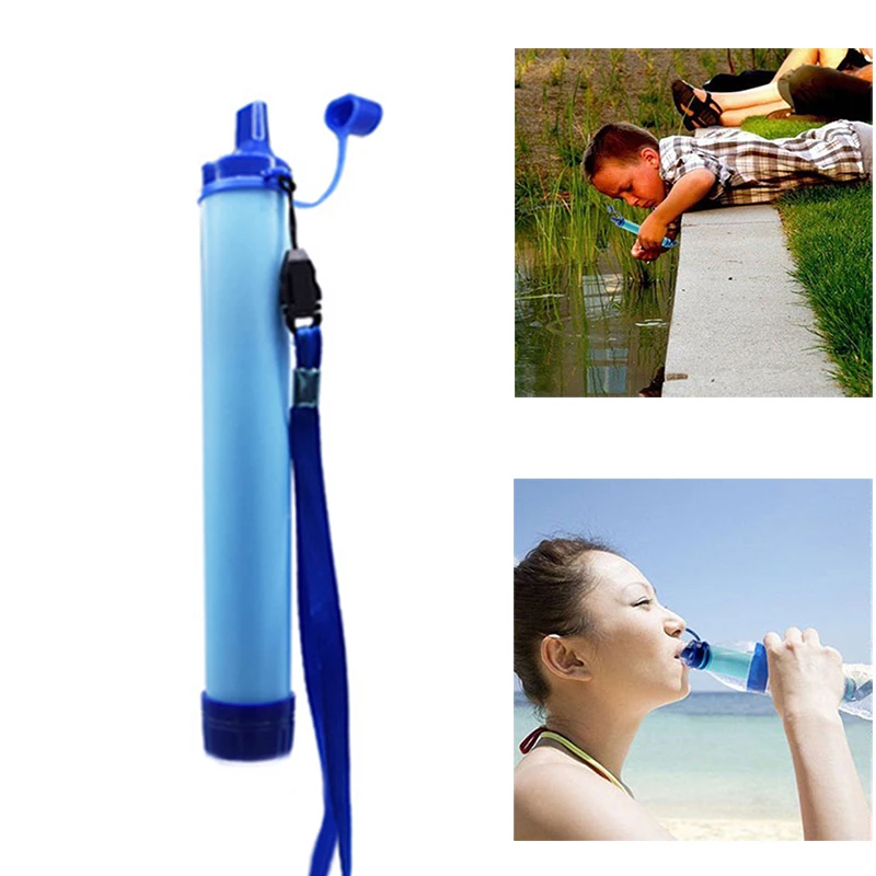 Outdoor Water Purifier Camping Hiking Emergency Life Survival Portable Fil.vi 