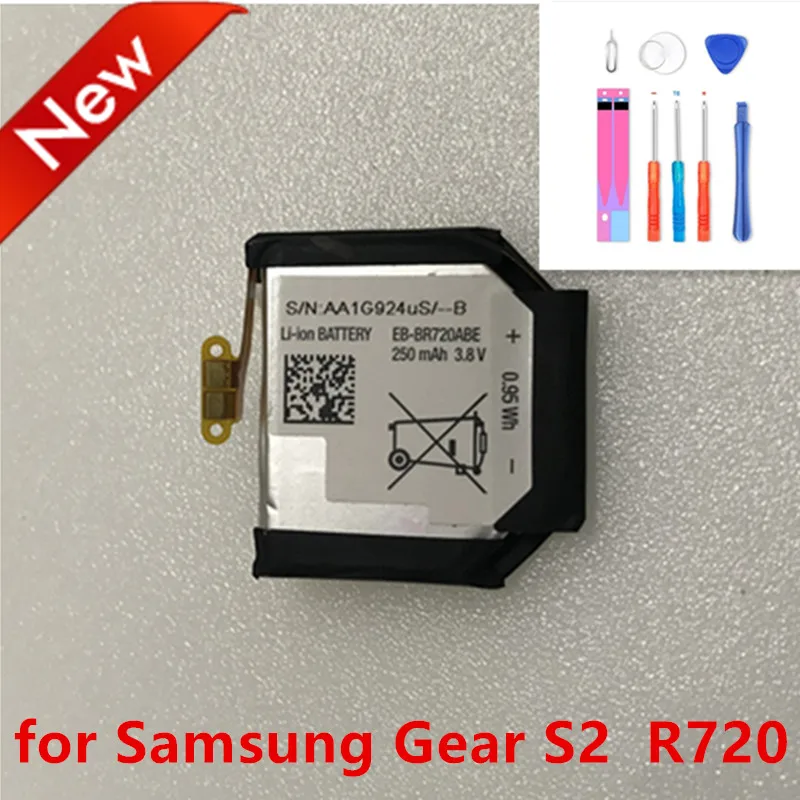 Top Brand 100% Nuova Batteria Da 250Mah Eb-Br720Abe Per Samsung Gear S2 S2 Classic R720 R732 Br720 In Stock + Strumenti