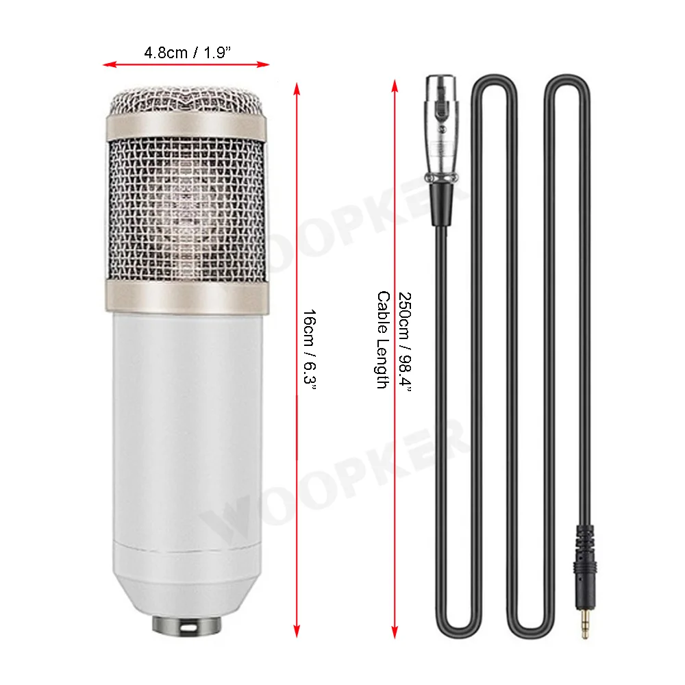 Professional Condenser Microphone BM 800 Set for PC Computer with Tripod and Shock Mount Microfone BM800 Kit Studio Mic