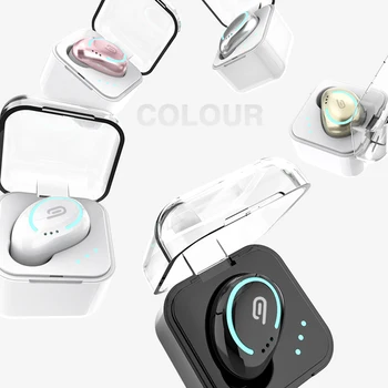 

Mini Wireless Bluetooth 5.0 Single Earphone With Mobile Charging Bin Sport Earbuds Headset with Mic For iPhone xiaomi huawei
