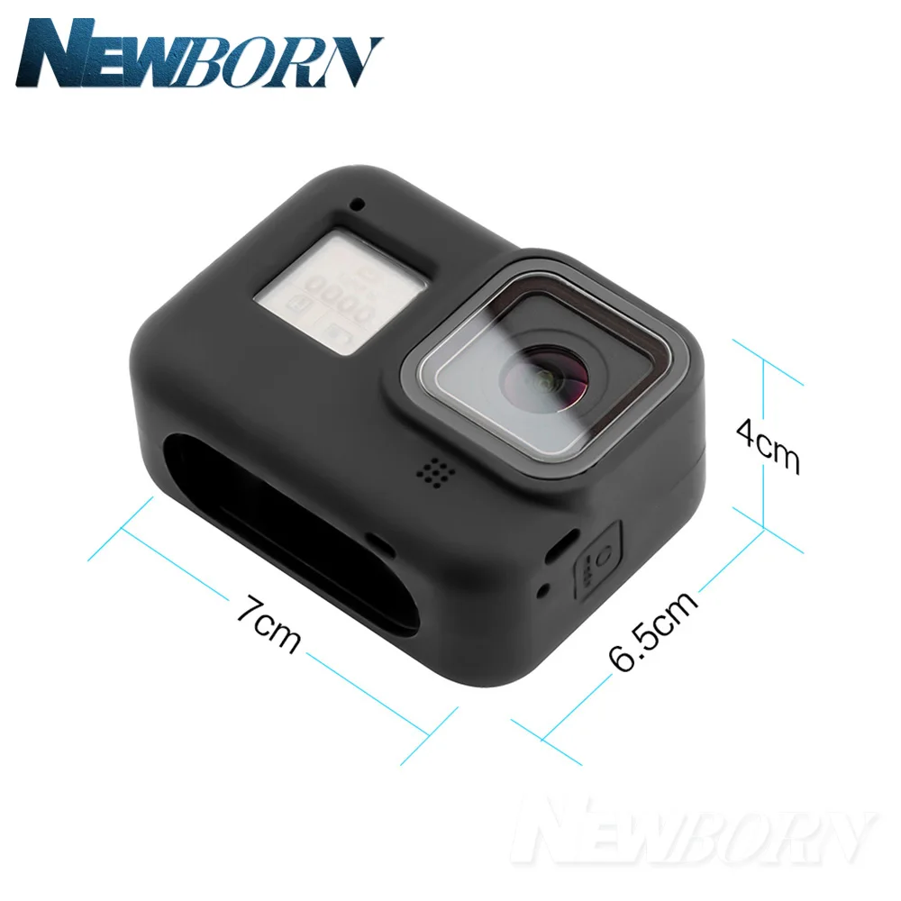 Силиконовый корпус чехол для экшн-камеры Gopro Hero 8 черный чехол защитный чехол с полным покрытием в виде ракушки для Gopro 8 экшн Камера аксессуары