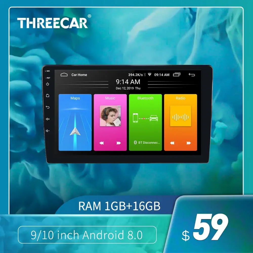 Автомобильный мультимедийный плеер 2 din Android 8 1 четырехъядерный автомобильное