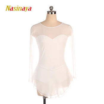 

Nasinaya Solid Color Figure Skating Dress Customized Competition Ice Skating Skirt for Girl Women Kids Gymnastics Performance